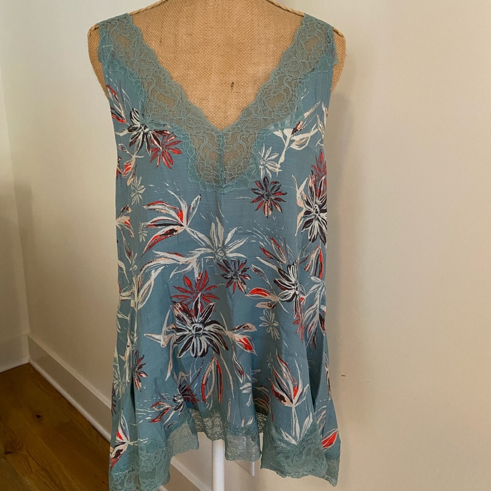 Free People Intimately Lace Floral Tank Top